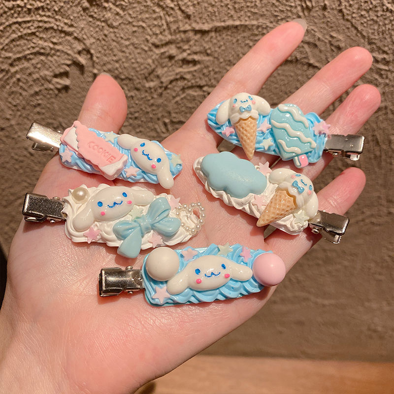 萨拉拉奶油胶diy套装 diy手工发夹鲨鱼夹星黛露侧边鸭嘴夹材料包发卡