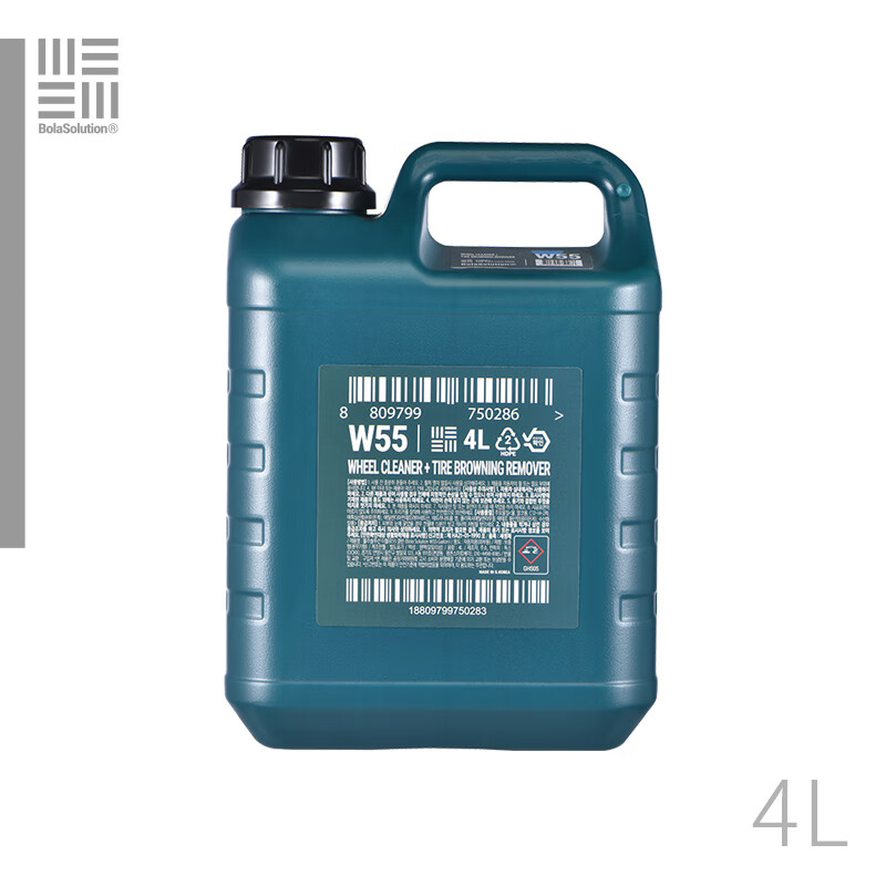 瑞堃貿(mào)易BOLA SOLUTION W55輪轂輪胎清潔噴霧光亮劑蠟保養(yǎng)劑汽車(chē)輪胎寶輪 W55輪轂輪胎清潔噴霧 4L