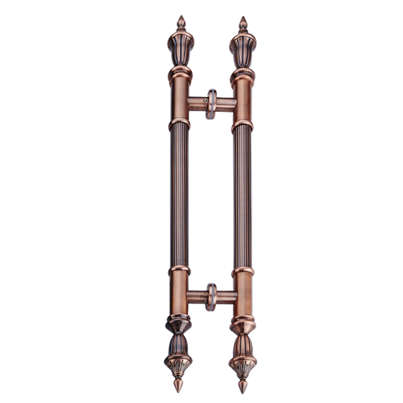 御舵欧式 仿古豪华酒店ktv大门木门把手古铜不锈钢 玻璃门大门拉手 红