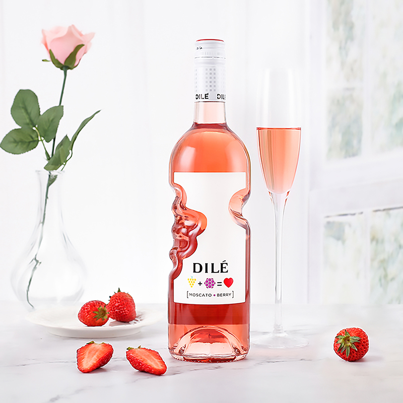 帝力天使之手莫斯卡托浆果味微起泡桃红葡萄酒dile果味配制酒意大利原