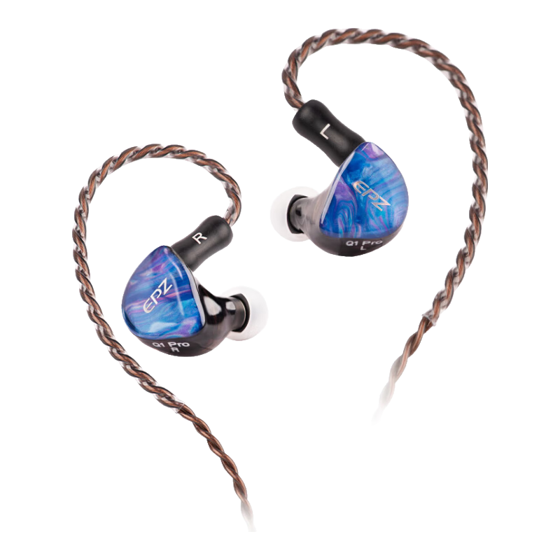 EPZ Q1PRO入耳式有線耳機入門級HIFI發(fā)燒耳機動圈喇叭高保真音樂耳麥可換線游戲電競耳塞手機電腦通用 3.5接口 無麥【HIFI版】無損音質(zhì)