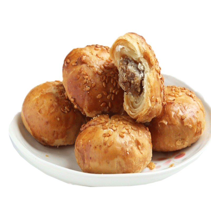 高小酥唐山特产 棋子烧饼 千层酥皮精选肉馅油盐  酥饼零食小吃500g