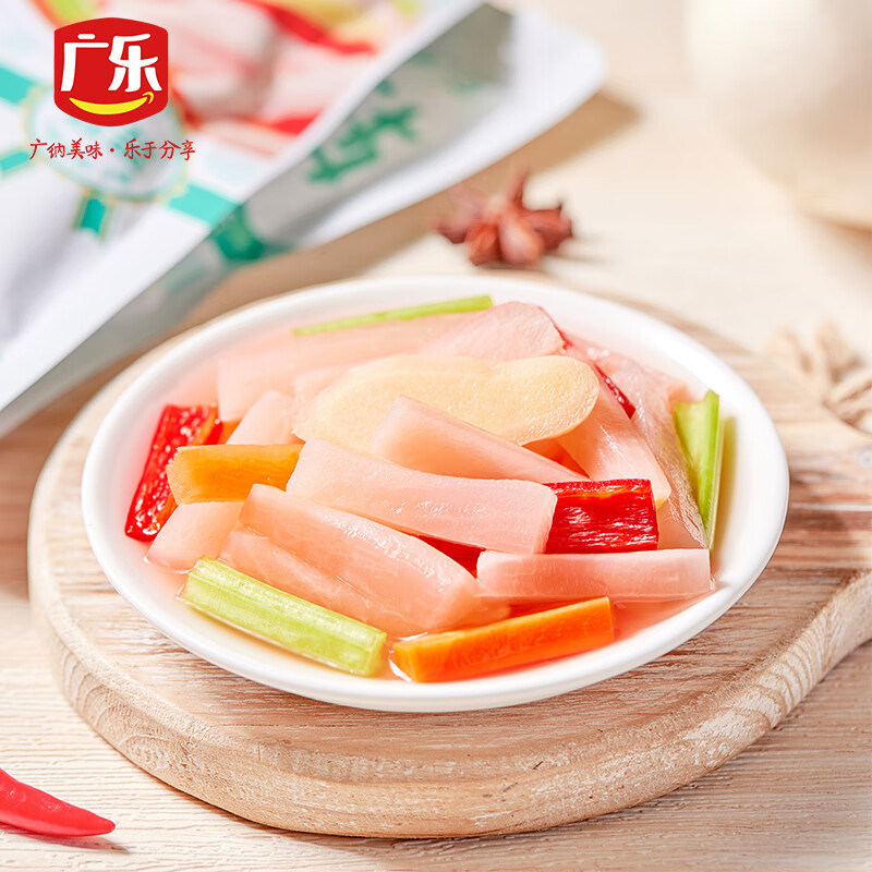 廣樂(lè )活泡菜洗澡泡菜乳酸菌發(fā)酵即食下飯菜四川泡菜280*3袋 輕泡菜280g3袋