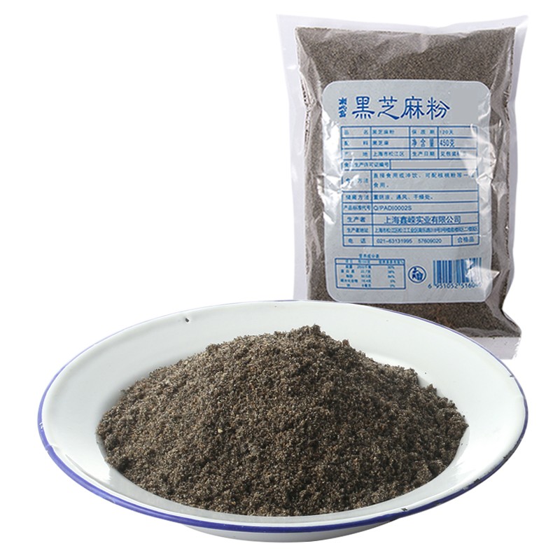 南北富 熟黑芝麻粉450g袋装冲泡饮品即食五谷杂粮早餐代餐 1袋装