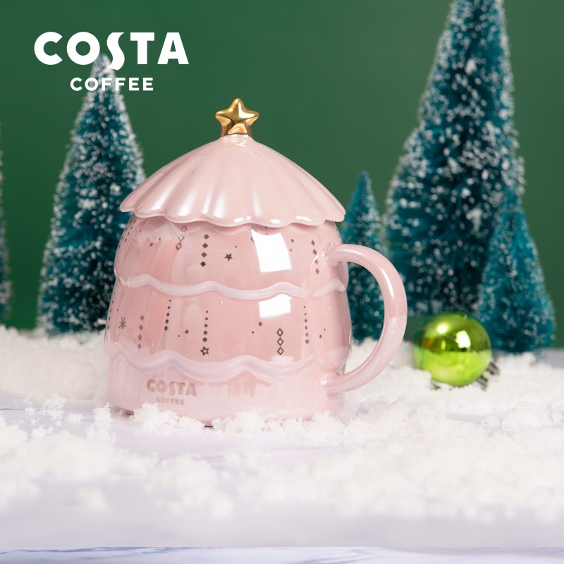 COSTA陶瓷马克杯圣诞惊喜礼盒男女生高颜值情侣可爱创意家用办公室水杯子 炫彩圣诞树-马克杯
