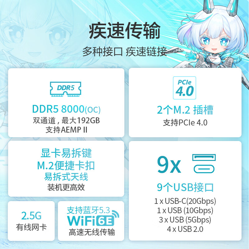 华硕 ROG STRIX B760-G GAMING WIFI S小吹雪S 图 5