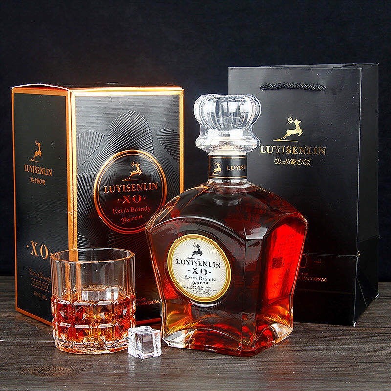 路易森林(luyisenlin)男爵白兰地  法国原酒进口洋酒xo   1l大瓶礼盒