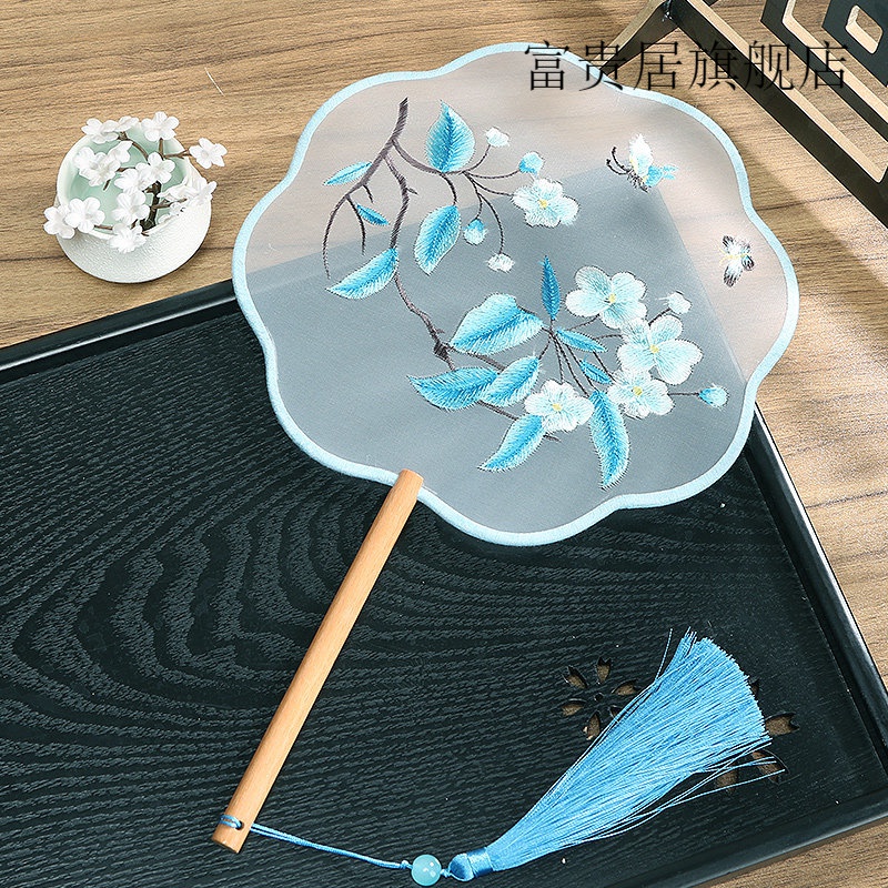 秧歌扇子 舞蹈扇子 广场舞扇子 多买多减刺绣团扇中国风宫扇舞蹈古典