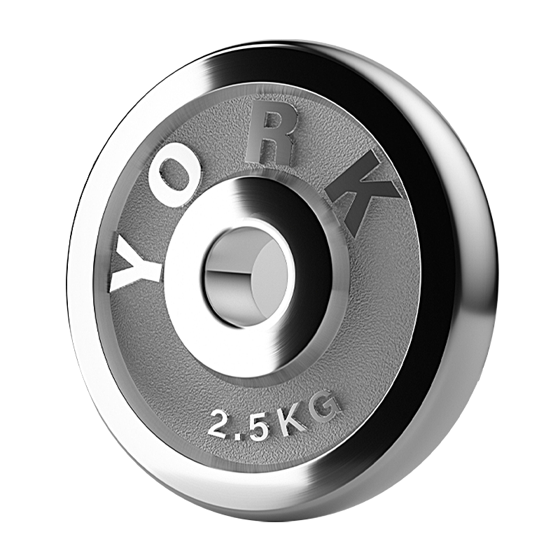 華亞（HUAYA） 華亞 電鍍啞鈴片杠鈴片足重 舉重配重通用片搖臂家用健身器材 2.5kg啞鈴片4片裝
