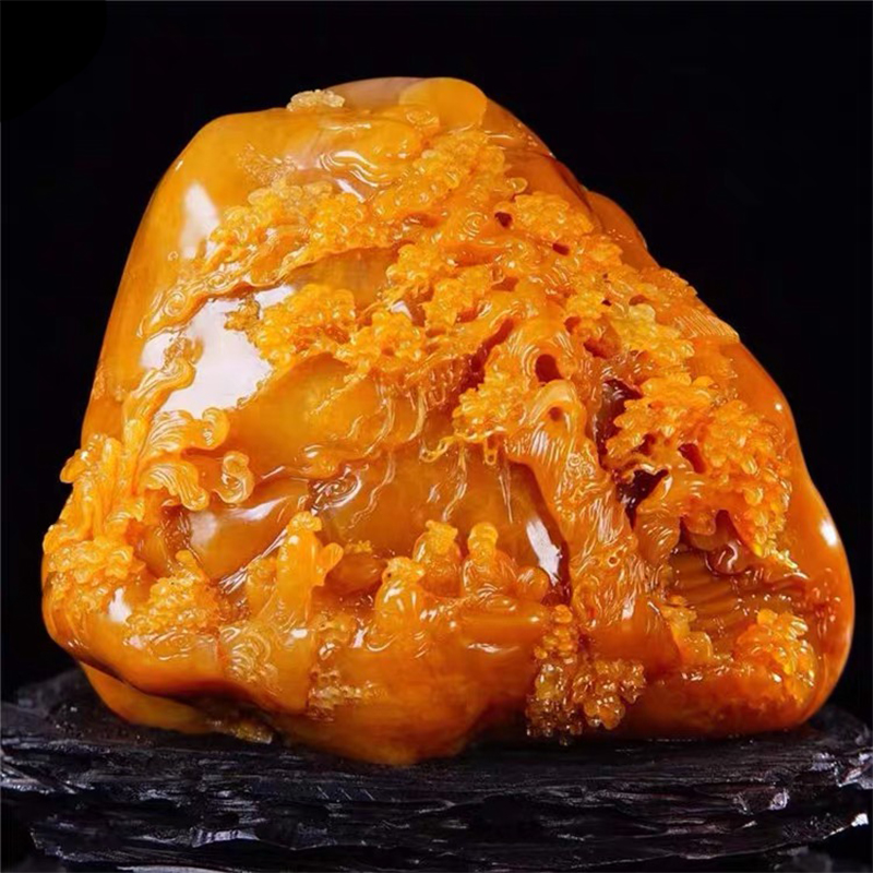 雅空福建寿山石摆件芙蓉石雕刻庭院山水天然招财篆刻奇石原石 来料