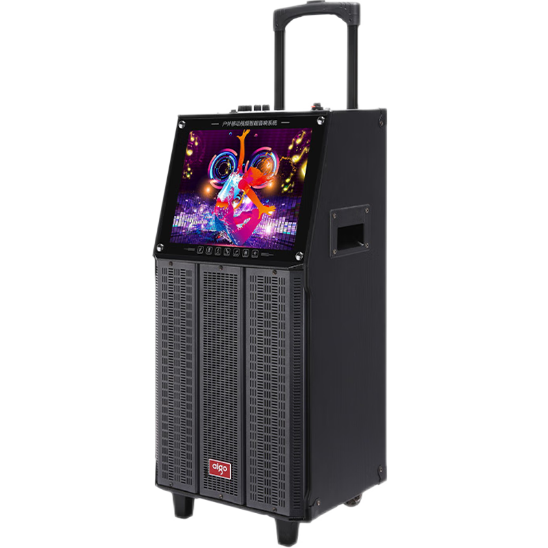 爱国者(aigo) 广场舞音响带显示屏户外k歌电视家庭ktv套装拉杆音箱