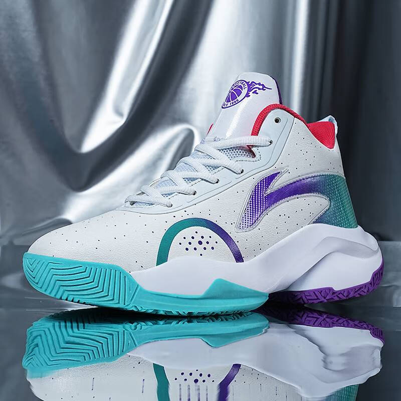 2023新款运动鞋男款初中学生青少年体育生跑步鞋子男 9300白色(皮面)