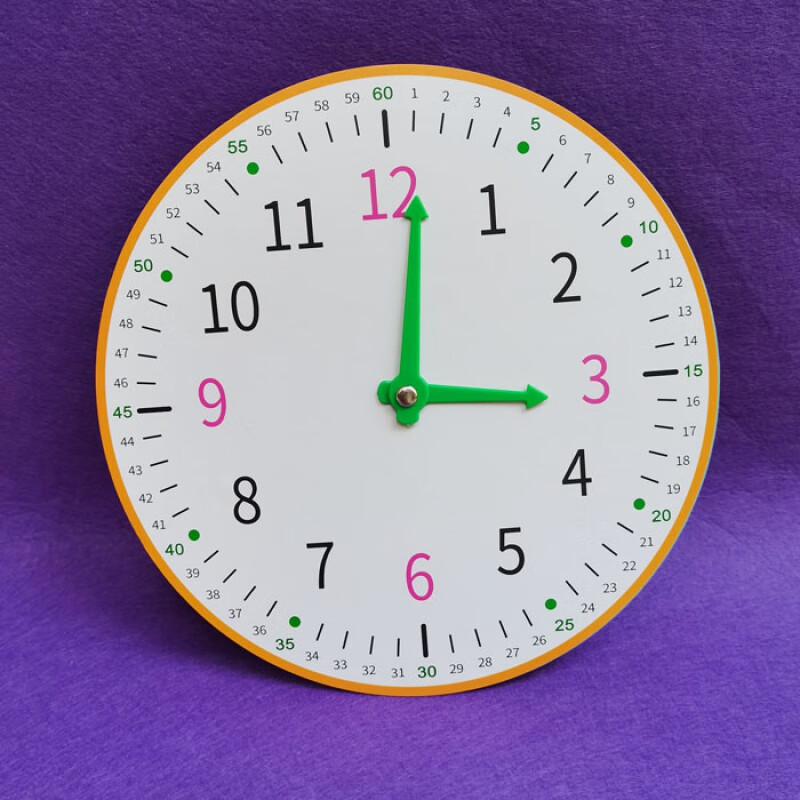 九鹿美兮 钟表模型教具儿童时钟认表钟学具学认识时间一年级数学小