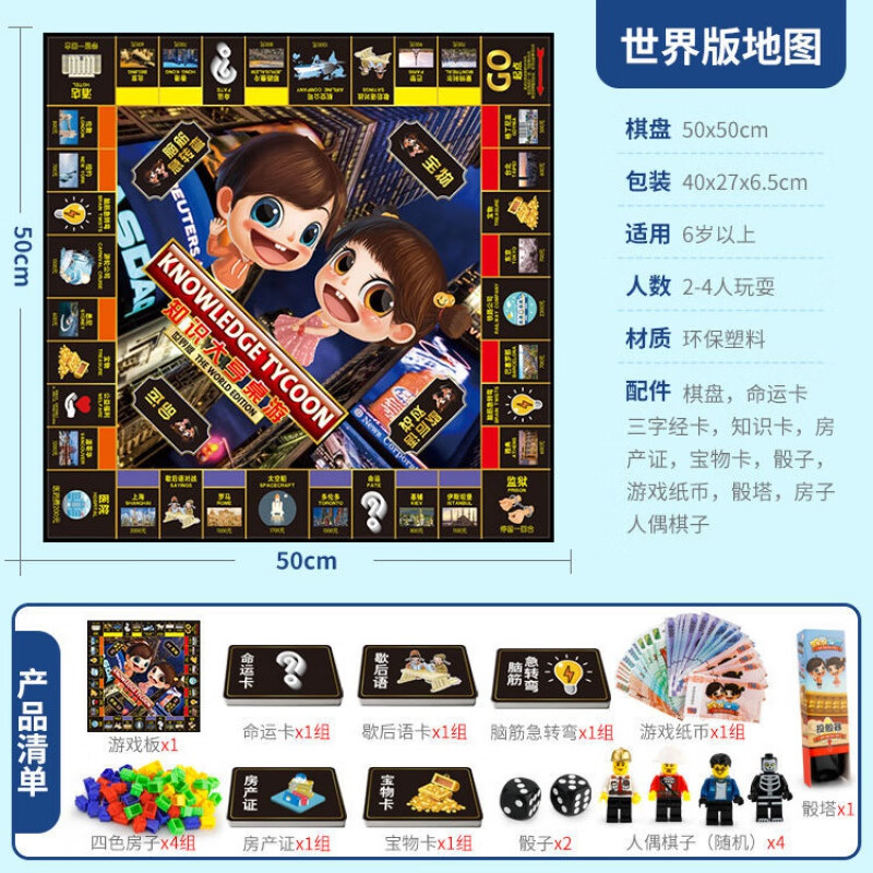 大富翁豪华版电子银行 大号成人版世界之旅多种款式不同玩法 儿童中国
