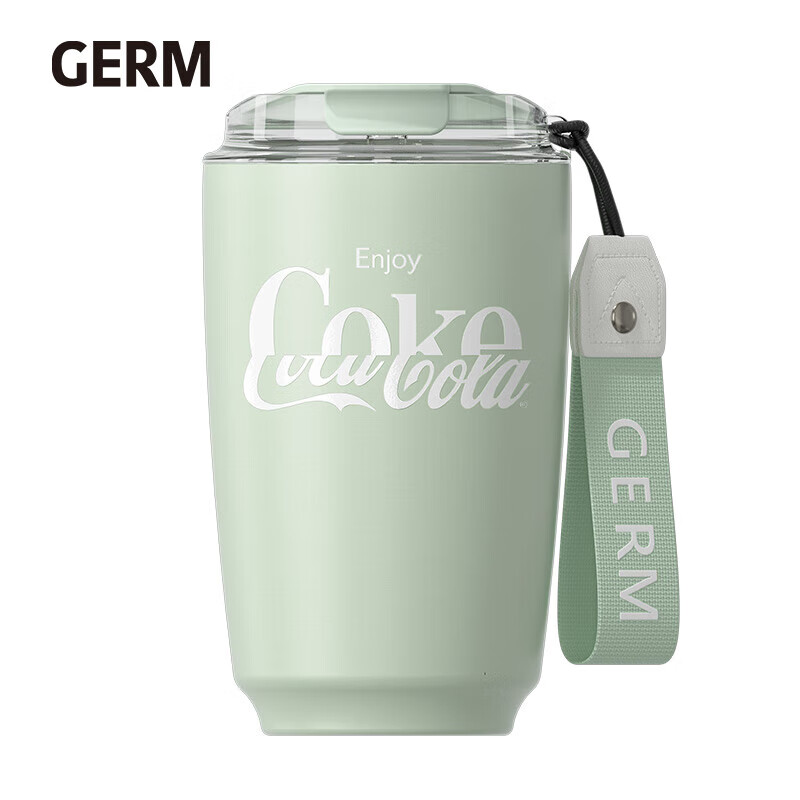格沵 保温杯 germ可口可乐系列摩卡保温杯轻便手提 400ml 松梨绿