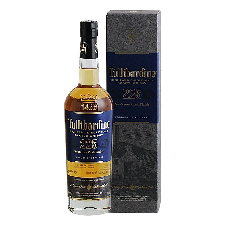 ͼ��Ͷ���Tullibardine��Tullibardine �ո���������� �ߵز���43�ȵ�һ��ѿ��ʿ��700ml 225����Ͱ��ʿ�ɵ�֧����