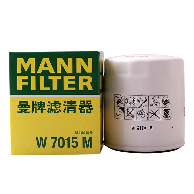 曼牌（MANNFILTER）机油滤清器机滤机油滤芯W7015M蒙迪欧致胜锐界翼虎福克斯金牛座