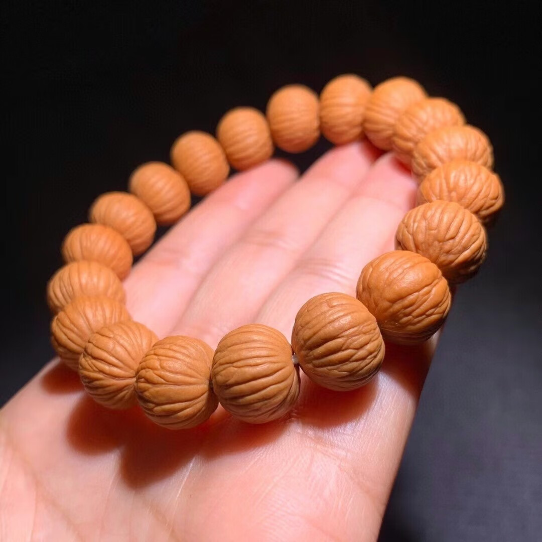 南瓜桩单圈老树核桃文玩佛珠 原籽土豪猴头手串14mm 20mm