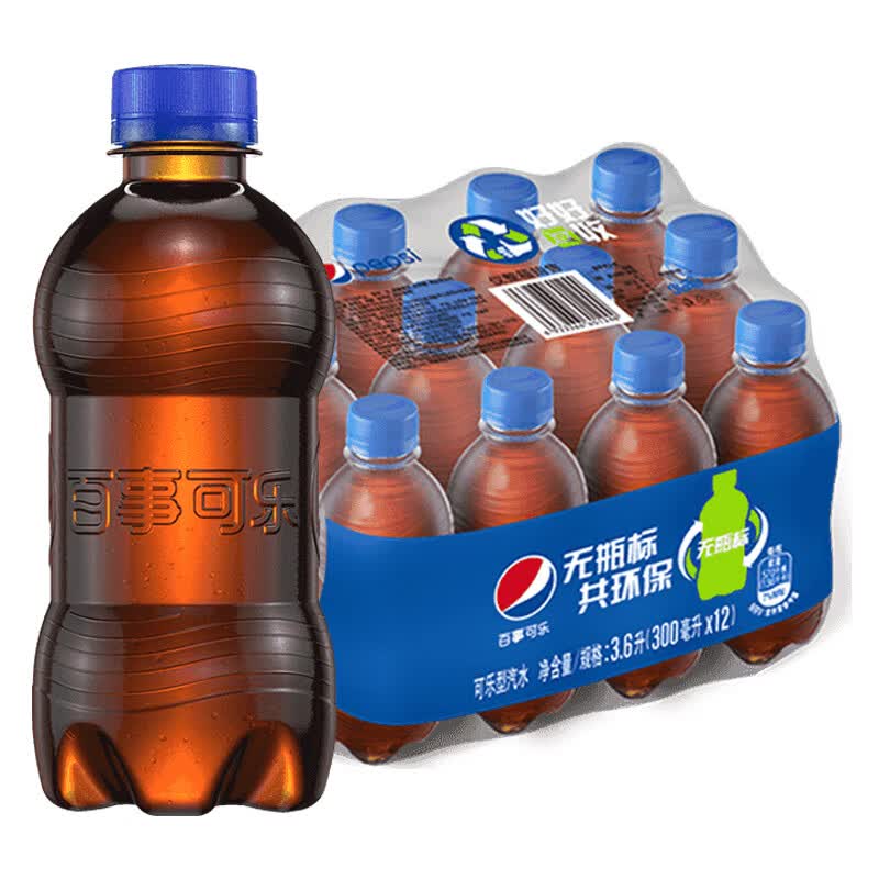 百事可乐 Pepsi 汽水 碳酸饮料 300ml*12瓶 无瓶标环保装 百事出品属于什么档次？