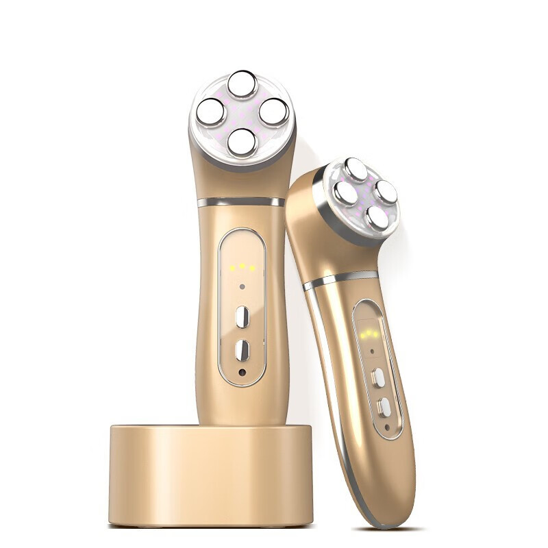 日本美容仪器家用脸部按摩导入仪红蓝光提美容仪 op