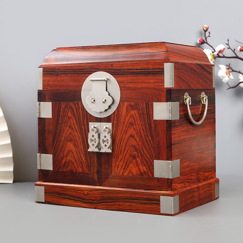 木果果木 红木案上家具 南美红酸枝(学名:微凹黄檀)明式官皮箱 中式