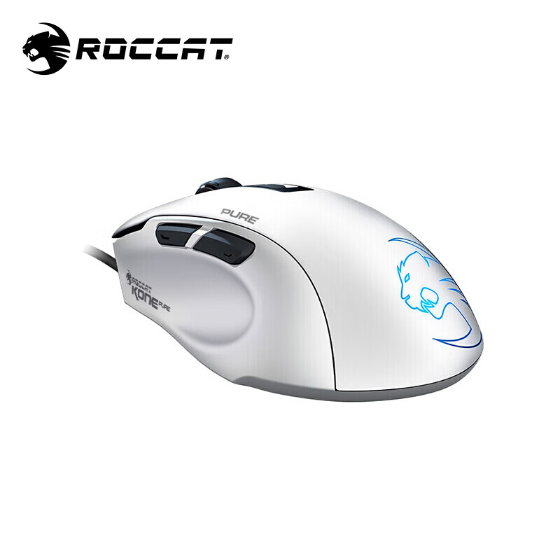 冰豹 Roccat 魔幻豹KONE PURE SEL鼠标 电竞 游戏 吃鸡 入门 有线 白色