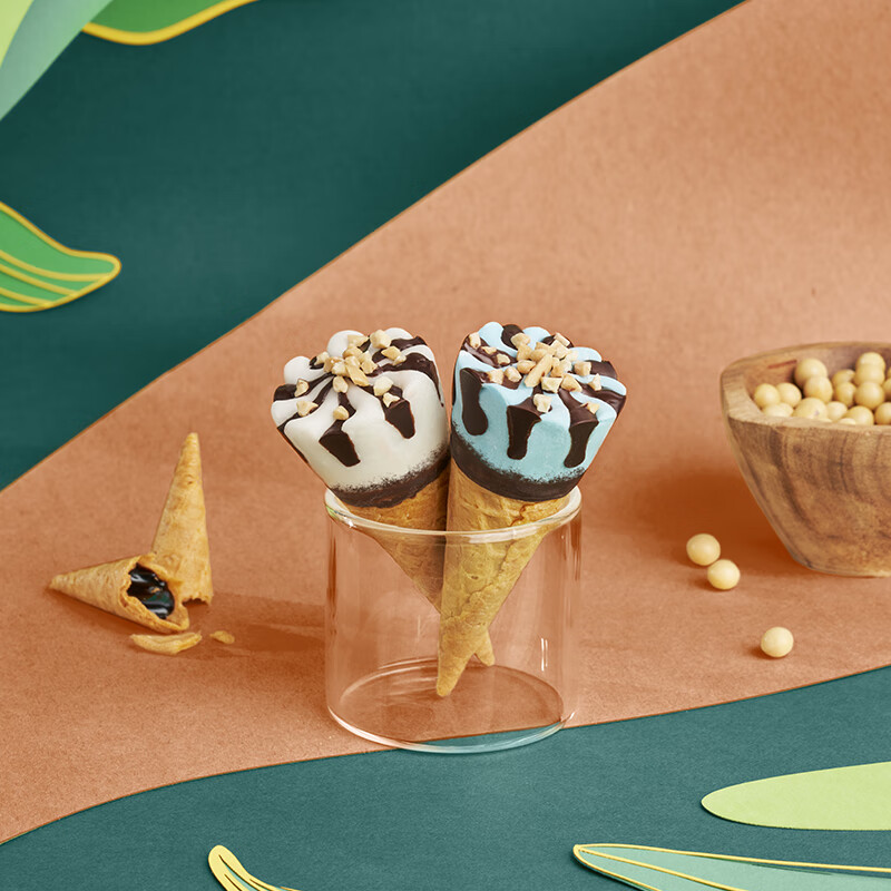 和路雪 迷你可爱多植享甜筒海盐焦糖 海盐椰子雪糕 21g*8支 21.