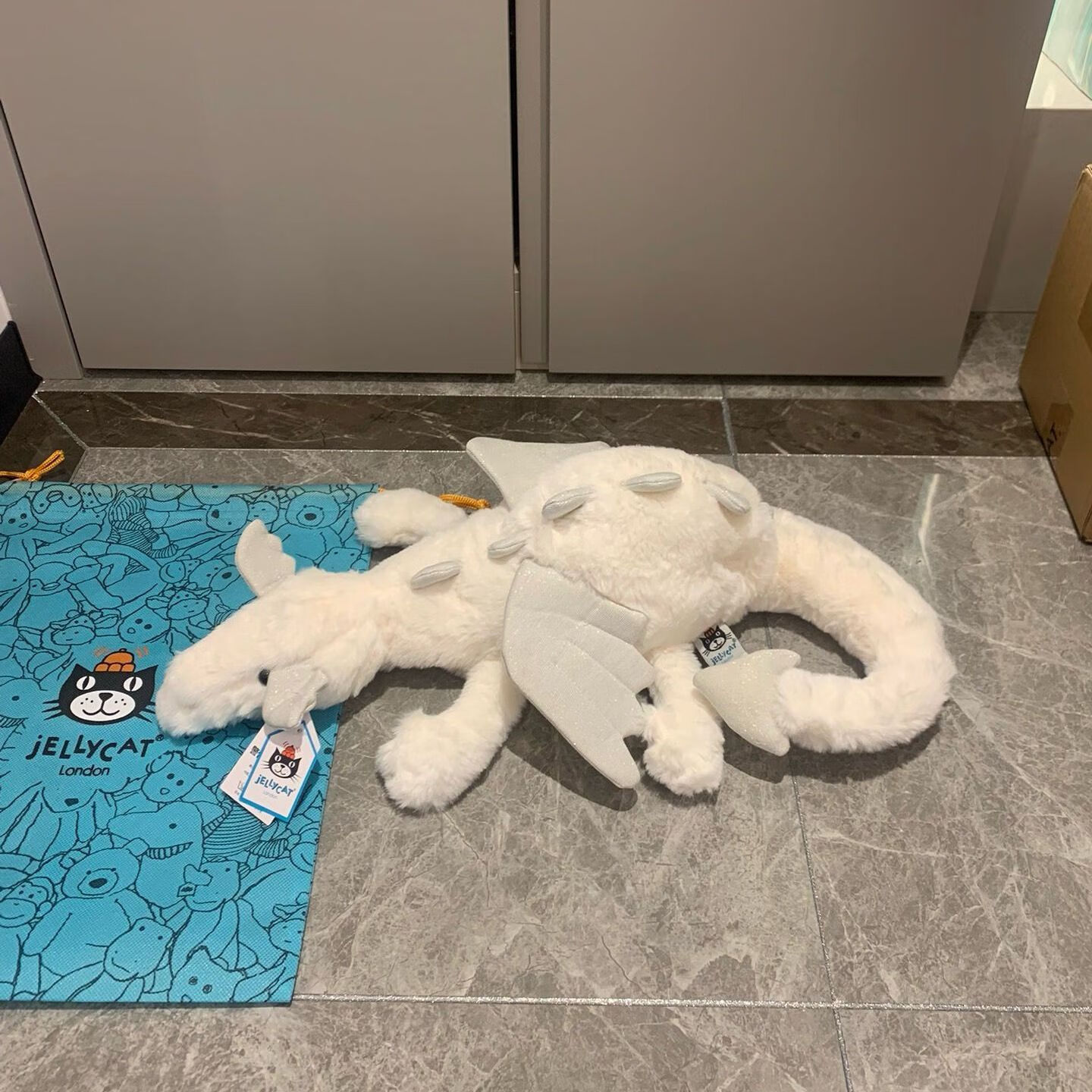 英国jellycat雪龙粉龙紫龙德克斯特飞龙恐龙公仔玩偶毛绒玩具礼物