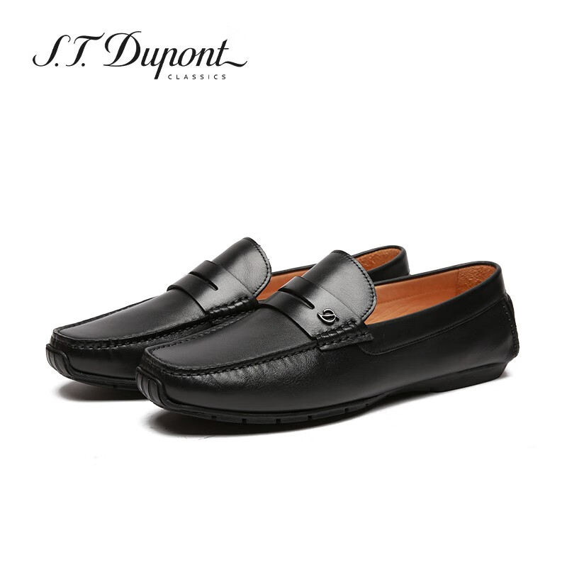 S.T.Dupont/都彭男士舒适柔软牛皮鞋套脚开车鞋乐福鞋豆豆鞋 E29115081 黑色 40欧码