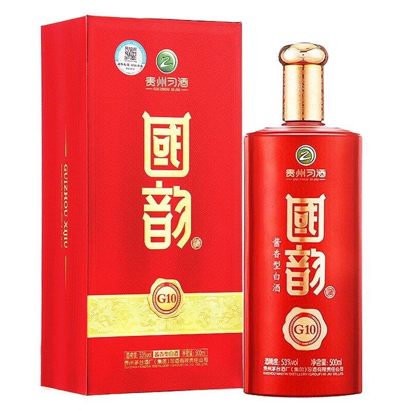 习酒贵州习酒 国韵系列 53度酱香型高度白酒 【国韵g10】500ml*6瓶