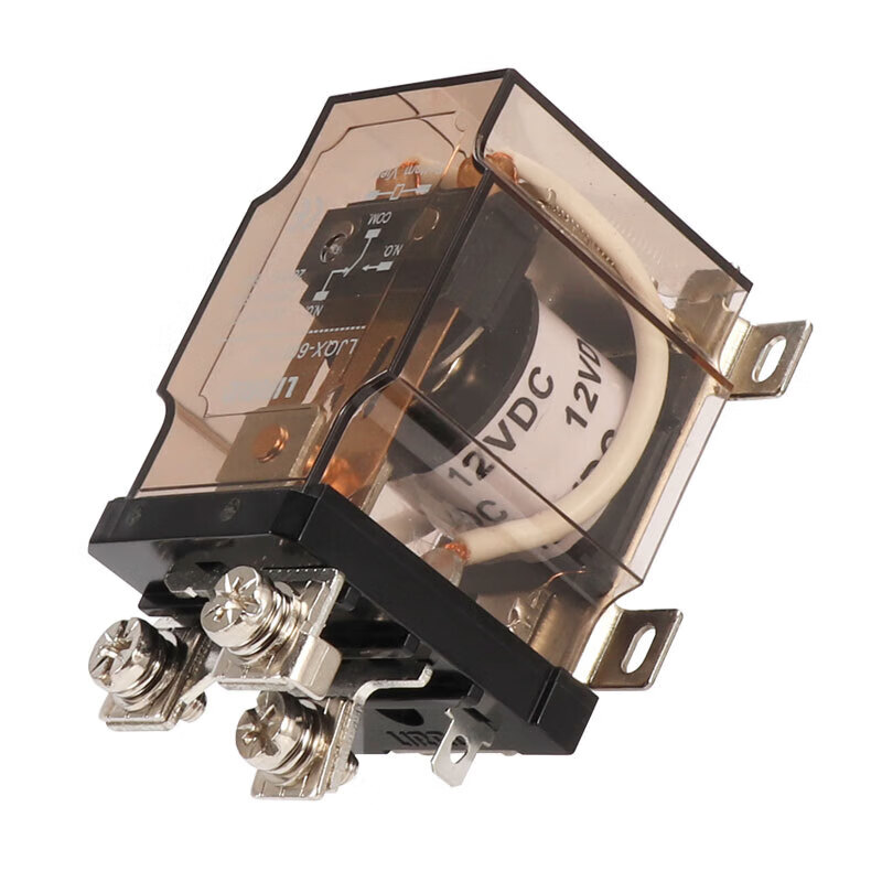 扑哩扑剌60a大电流大功率电磁继电器直流交流220v 线圈电压:12vdc丨一