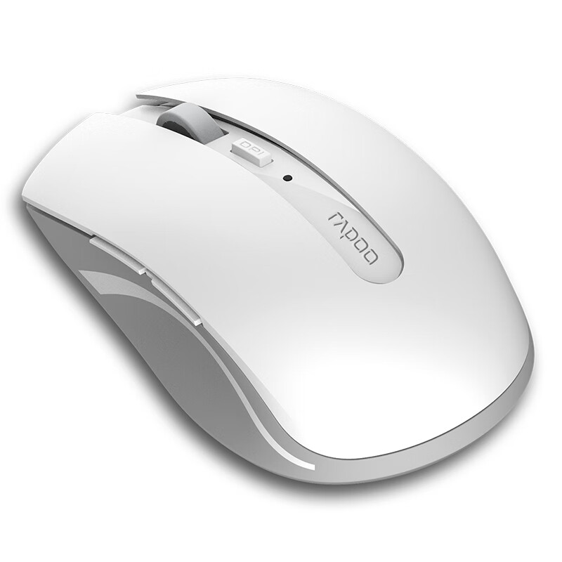 雷柏（Rapoo） 7200M 无线蓝牙鼠标 办公鼠标 静音鼠标 便携鼠标 人体工程学 笔记本鼠标 电脑鼠标 白色