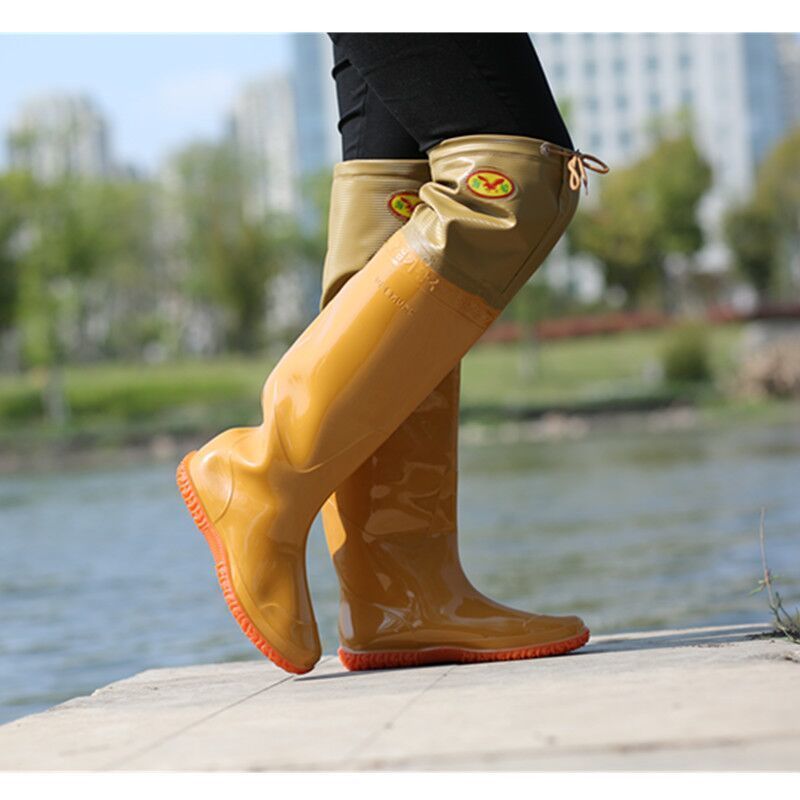 【现货速发】新款插秧鞋男女高筒靴水田鞋袜软底系带下水鞋全牛筋柔软