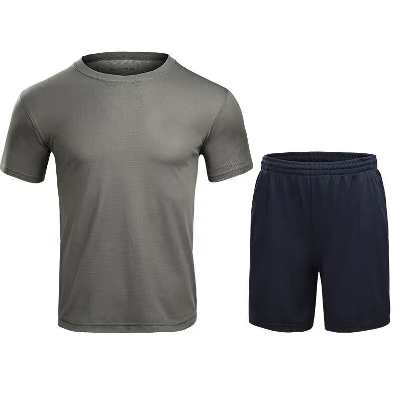 律錕07体能短袖军训套装t恤夏男体能服上衣短裤速干衣吸汗 上衣 短裤