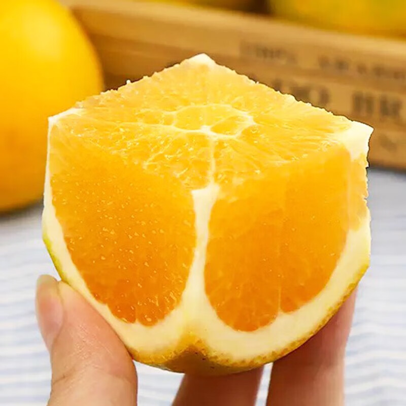 果迎鲜伦晚橙 新鲜水果 生鲜 湖北秭归橙 脐橙 橙子 整箱5斤60-65mm