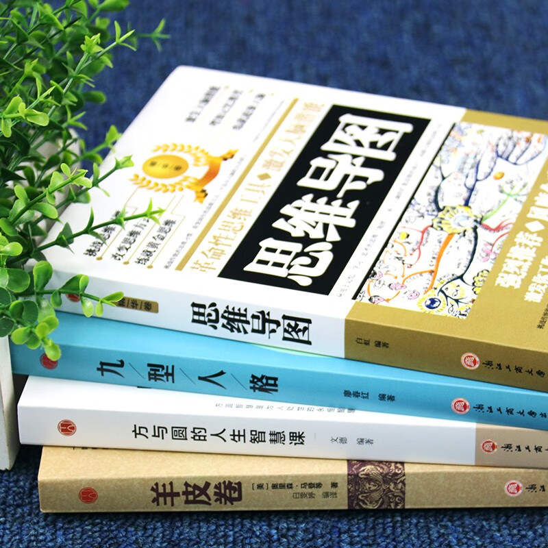 正版4册】自我认知与高效学习全书 羊皮卷+九型人格+方与圆+思维导图详情图