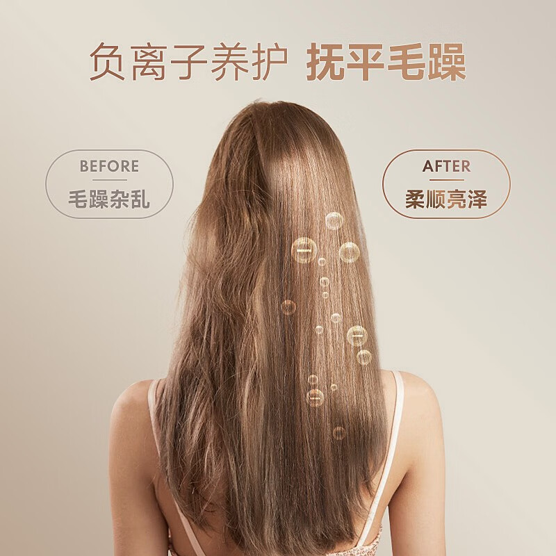 inFace负离子直发梳卷发棒直板夹蓬松夹板棒卷发梳电梳子卷直两用干湿神器生日520情人节礼物送女友【负离子养护孔雀绿】主图2