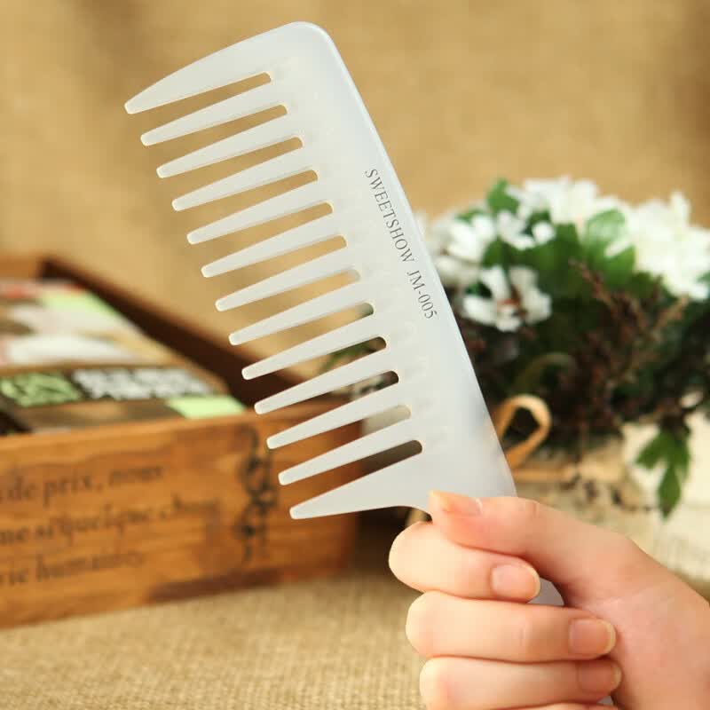 绿野客大齿梳子卷发头发梳子女卷发梳家用大尺宽齿塑料美发工具大卷