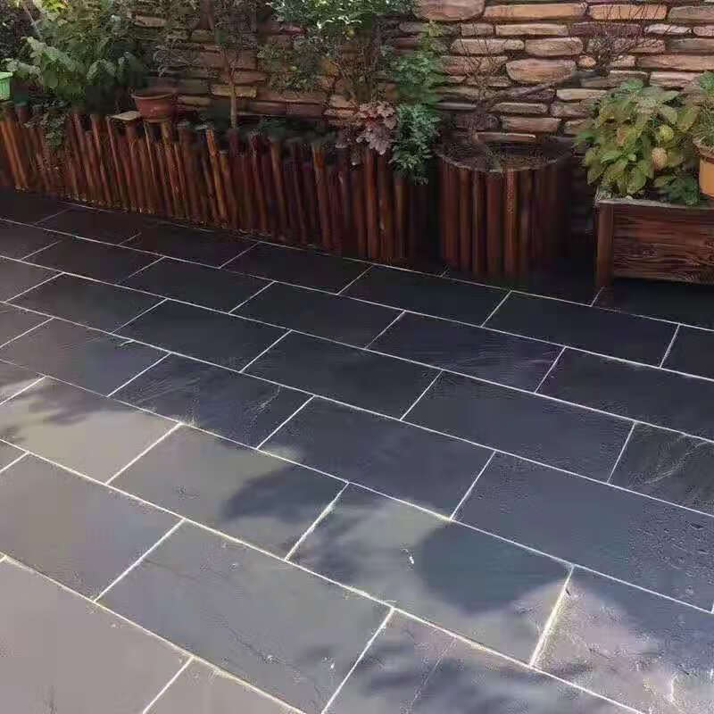 天然青石地砖 青石板庭院花园院子露台阳台室外防滑石材 青石路沿石