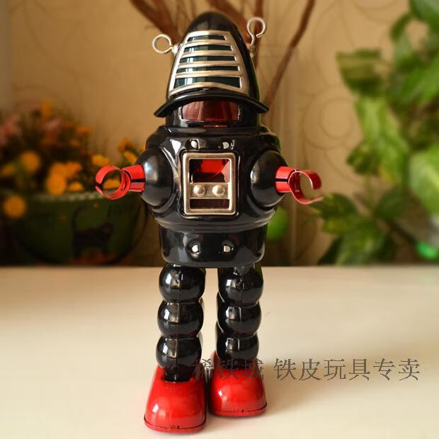 天智星怀旧玩具7080年代经典铁皮发条机器人酒吧装饰收藏上弦上劲礼物