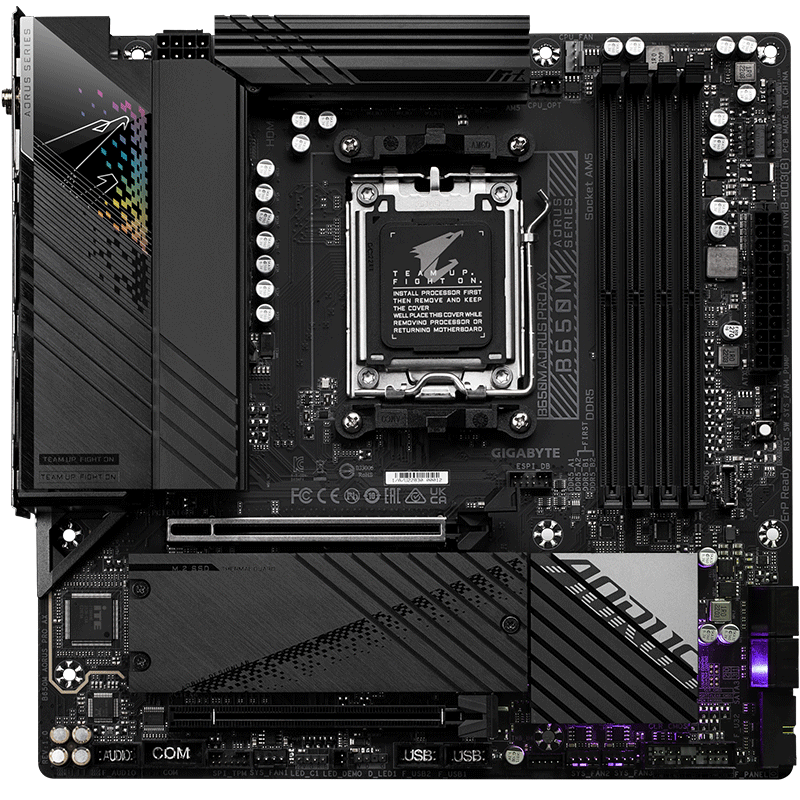 ڲΣGIGABYTE 羺WIFI B650M AORUS PRO AX DDR5֧AMD CPU AM5 7800X3D WIFI61298Ԫ