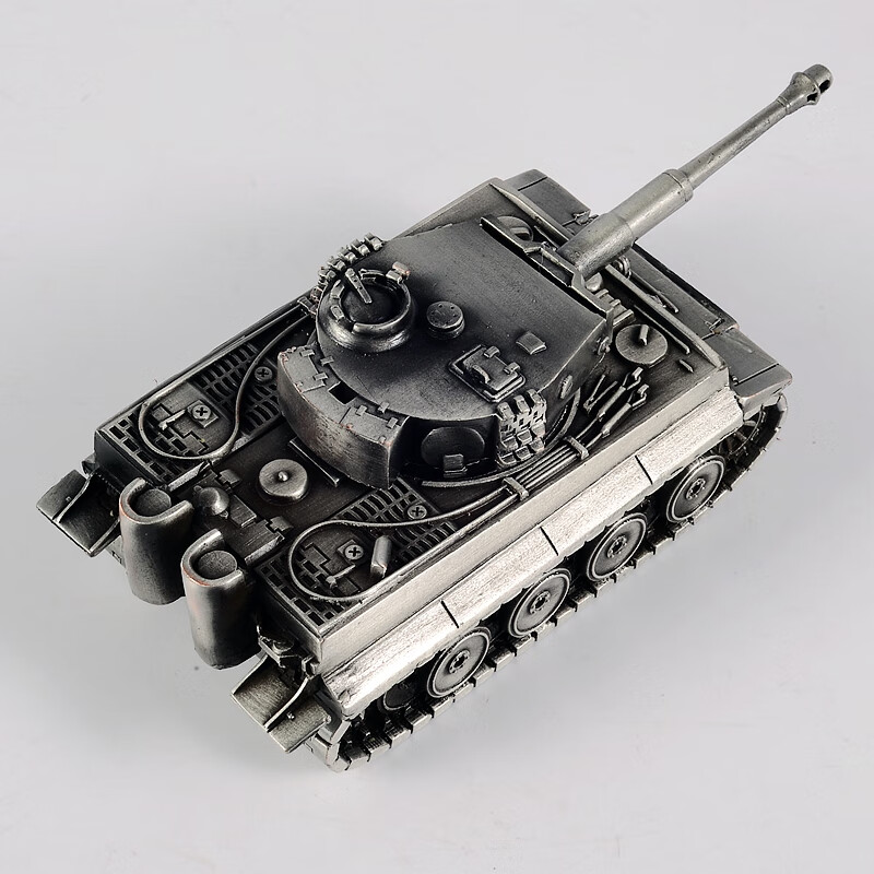 木公开物德国魏特曼虎式重型坦克全金属成品模型摆件 古银色