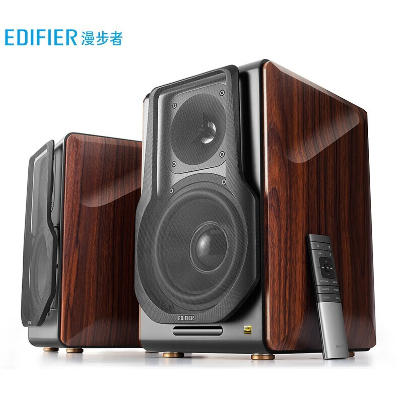 漫步者(edifier) s3000mkii 无线蓝牙音箱家庭影院高保真音响木质重