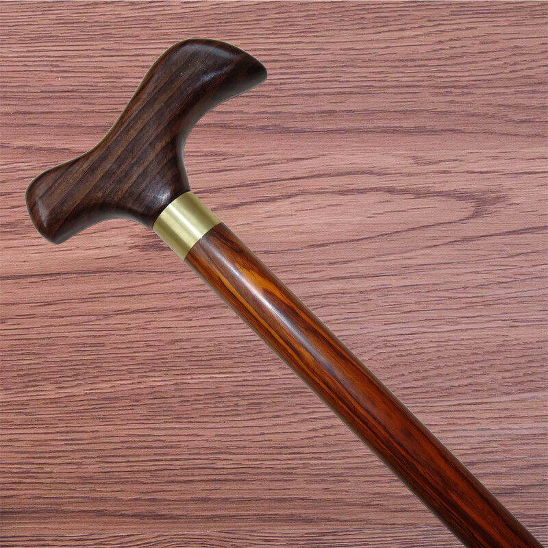 jd健康老人拐杖 红木拐棍实木拐杖老年拐杖红酸枝木圆头手杖拐棍 红木