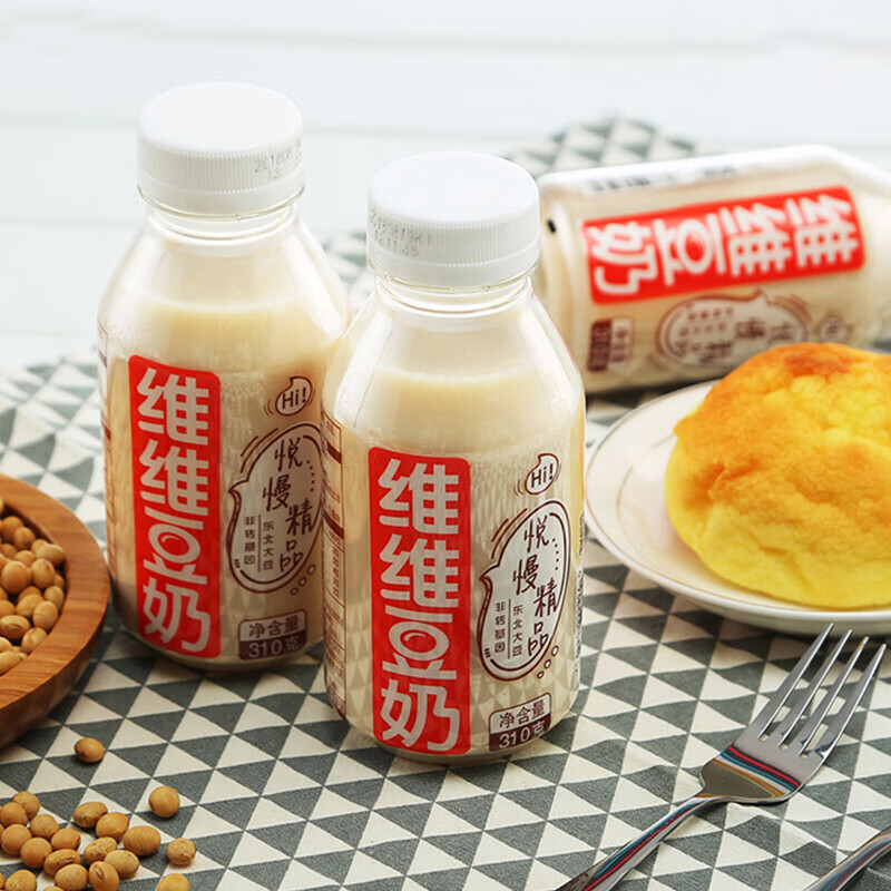 维维 加炼乳悦慢早餐豆奶24瓶/箱非转基因豆奶营养植物蛋白饮料低糖