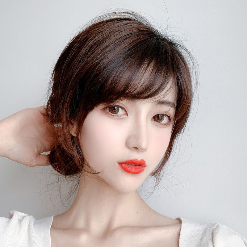 唐妮 真发斜刘海假发片 假发女三七分自然假刘海 轻薄无痕偏分假留海