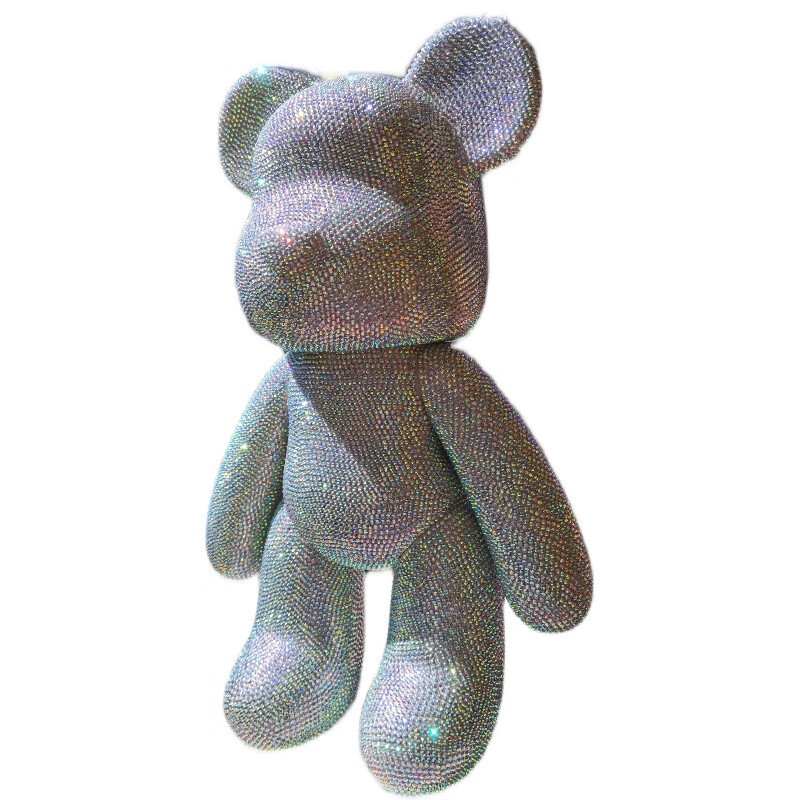 圣诞节礼物 53厘米手工diy贴钻大钻暴力熊摆件粘钻熊满钻网红节日礼品