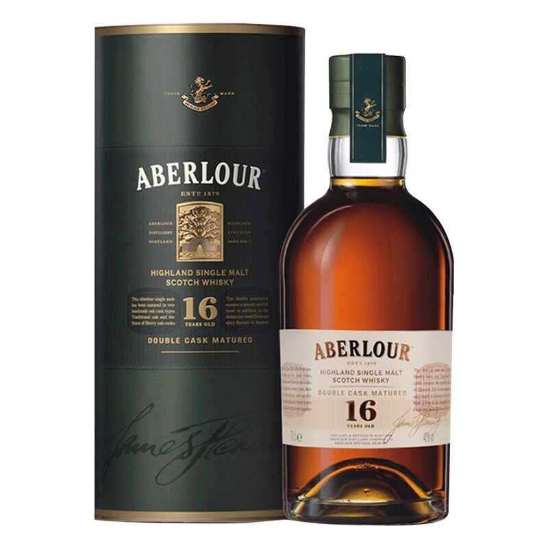 亚伯乐（Aberlour） (Aberlour) 苏格兰威士忌 高地单一麦芽 斯佩塞原瓶进口洋酒 亚伯乐16年 700ml