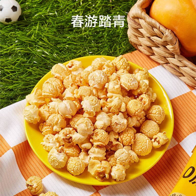 京东京造0蔗糖爆米花（焦糖味)40g*6袋 办公休闲膨化解馋零食分享装