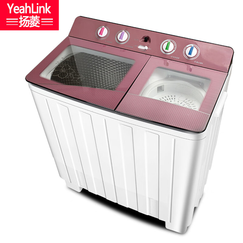 扬菱洗衣机半自动 双缸双桶波轮洗衣机 大容量洗脱一体机 家用租房宿舍 脱水甩干机 洗脱分离 品质电机 22公斤 双不锈钢内桶+强劲双电机